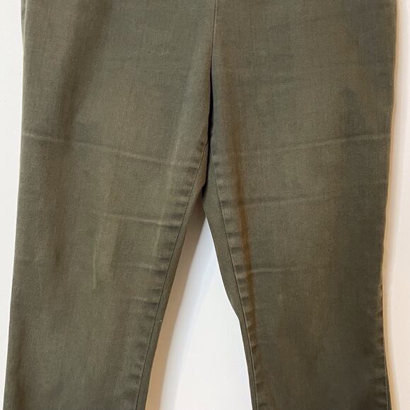 J.Crew Dannie Jeans Back Zipper Cropped Stretch Trip Dark Loden Olive Green 8 - Picture 4 of 14